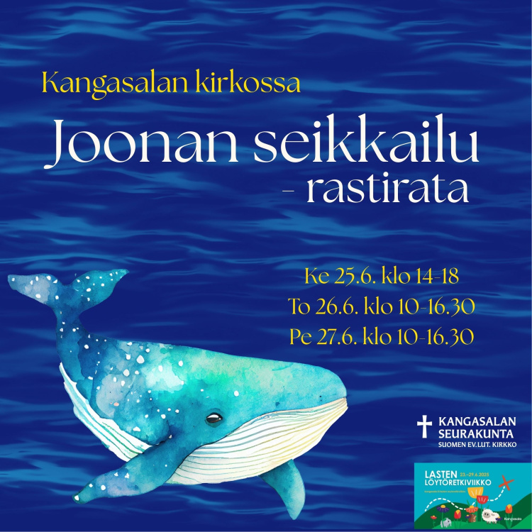 Lasten Löytöretkiviikko Joonan seikkailu Kangasalan kirkossa