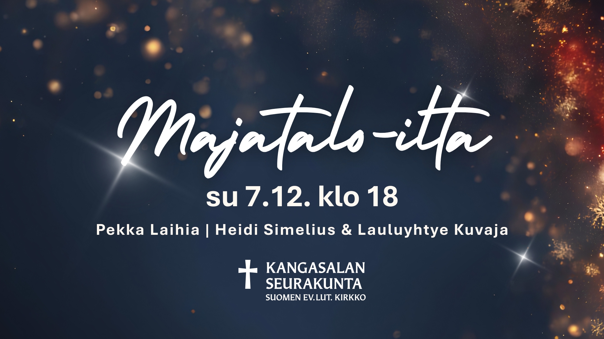 7.12. vietettävän Majatalo-illan graafinen mainos.